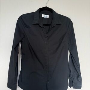 Old Navy Black Button-Up Shirt